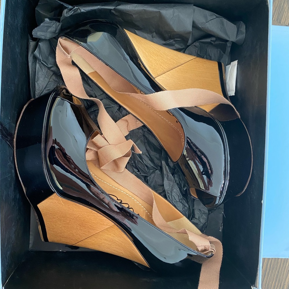 Lanvin patent Puzzle wedges size 41